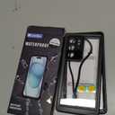 Lanhiem for Samsung Galaxy S22 Ultra Case, IP68 Waterproof Dustproof with Built-in Screen Protector, Heavy Duty Full Body Protective Phone Case for Samsung S22 Ultra 5G, Black/Clear