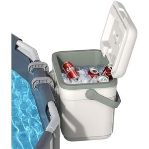 Truwild Pool Cooler, Insulated Hard Cooler 11 QT for Above-Ground Pools, Portable Ice Chest with Handle for Soft-Sided Oasis Backyard Swimming Pool, Poolside Cooler for Beach, SPA & Outdoor Parties