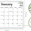 2026-2027 Wall & Desk Calendar, 280×356mm Portable Monthly Planner, Thick 255gsm Non-Bleed Paper with Hanging Hole & Stand, Large Writing Blocks for Office Home Family Student