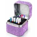 Nail Drill Bit Holder, Dustproof Rhinestones Drill Bit Organizer Case 30 Holes Efile Nail Tech Bits Storage Container Box Manicure Tools E file Accessories Collector for Salon, Travel, Home(Only Box)