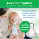 Dr. Brown's Anti-Colic Options+ Narrow Glass Baby Bottle with Level 1 Slow Flow Nipple, BPA-Free, 8 oz/250 mL, 0m+, 4-Pack 