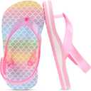 Toddler Flip Flops Girls Sandals Cute Jelly Boys Kids Flip-flops Adjustable Back Strap Non Slip Sole Lightweight Princess Sandal for Girl Swim Pool Summer Outdoor Beach