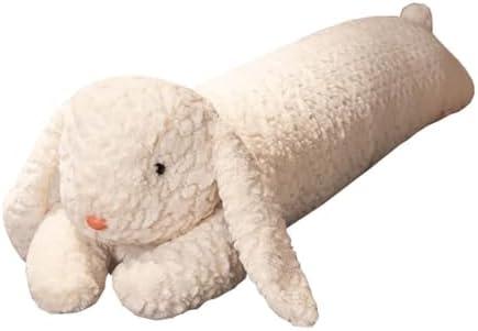Hofun4U Rabbit Plush Pillow, Rabbit Stuffed Animal, Rabbit Plush Long Body Pillow for Kids Adults (White,35 inch)