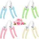 Jutom 8 Pcs Garden Shears Pruning Scissors Clippers Sharp Hand Pruners for Gardening Tools Cutting Flowers Trimming Plants Bonsai Fruits Picking, 4 Bypass Blade and 4 Straight Blade