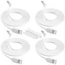 Camera Power Cable 10FT (4-Pack), Compatible with Wyze Cam Pan V3, Arlo Essential, Blink Outdoor (3rd Gen), 90 Degree L-Shape Micro USB Power Extension Charging Cable with 25 Pcs Cable Nails