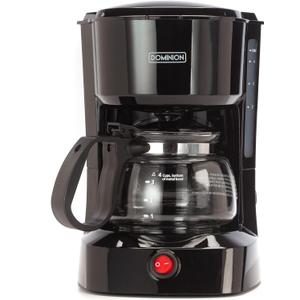 Dominion 4-Cup Coffeemaker Compact Coffee Pot Brewer Machine, Quiet with On/Off LED Indicator Light, Auto Pause Feature, Easy Anti-drip Coffeemaker & Removable Filter Basket for Office/Home