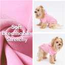 2 Pack Dog Hoodie Warm Hood Dog Sweater Cold Weather Small Dogs Sweatshirt Comfort Pet Clothes for Small Medium Dogs with Pockets (Pink+Purple, M (Back: 11.4",Chest: 16.9", 5.8-8.8 lbs))