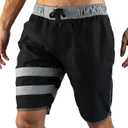 Kanu Surf Flex Men's Swim Trunks Quick-Dry Bathing Suit Men, 9" Inseam (Regular & Extended Sizes) (Bora Bora Black) XL