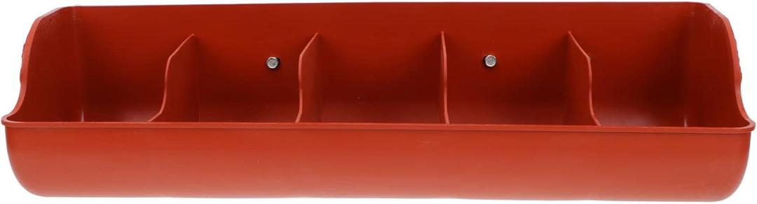 GANAZONO Thickened Plastic Piglet Feeding Trough with 5 Compartments Durable Pig Feeder for Dry and Wet Food Easy to Clean and Install Farm Use (Brown 1pc)