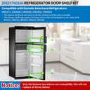 29325760166 RV Refrigerator Door Shelf Kit Compatible with Dometic DM2672 DM2682 DM2683 DM2862 DM2652, Replace RV Fridge Freezer (3316081901) /Upper (2932576016) /Bottom (2932575018) Door Shelf