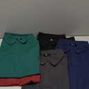 ZITY 5 Pack Mens Polo Shirt Short Sleeve Sports Golf Tennis T-Shirt Moisture-Wicking Summer Shirts Darkblue Forest Black Wine Deepgrey, Large