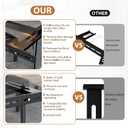 Universal Bed Headboard Brackets, Adjustable Bed Base for Twin/King/Queen/Full Size Beds Headboard Wall Mounting Bracket with Footboard Extension Kit T-Shaped Bracket Extension