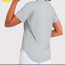 Women's Short Sleeve Workout Tops Athletic Shirts UV Protection Sun Shirts UPF 50+ Quick Dry Lightweight (Gray, XS)