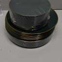 bUCLA 100PCS Green Plastic Plates - Heavy Duty Green Disposable with Gold Rim Include 50 Dinner 10 inch & 50 Dessert 7 inch Plates, Ideal for Party & Christmas