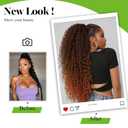 Drawstring Ponytail Extension for Women Afro Kinky Curly Synthetic 26 Inch Long Ombre Brown Pony Tails Hair Pieces for Quick Secure Hairstyle Daily Use