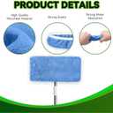6 Pack Reusable Microfiber Mop Pads Compatible with Swiffer Sweeper, Washable Dry Sweeping Cloths & Wet Mopping Cloths Wet Pads Refill for Floor Cleaning (Mop is Not Included)