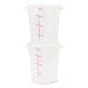 Cambro Food Storage Containers with Lids (BPA-Free) - 4 Quart - Food Grade Buckets with Lids (2 Pack) - For Dough Proofing and Brining (Translucent)