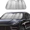Big Ant Car Windshield Sunshade UV Ray Reflector Auto Window Sun Shade Visor Shield Cover, Keeps Vehicle Cool- Sliver (55" x 27.5")