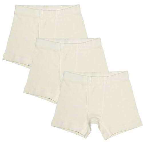 ORGANICKID Boys 100% Organic 100% Cotton Underwear GOTS Certified Kids Toddler Boxer Briefs Pack of 3 (US, Age, 2 Years, Uncolored)