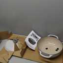 Lodge 3 Quart Enameled Cast Iron Dutch Oven with Lid  Dual Handles  Oven Safe up to 500 F or on Stovetop - Use to Marinate, Cook, Bake, Refrigerate and Serve  Oyster White