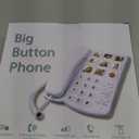 Excelltel Big Button Phone for Seniors, Corded Landline Telephone with Handsfree Function and 9 Groups of Memory, One-Touch Dialling,Suitable People with Vision Disorders/Hearing Damage (EX-LD-858HF)