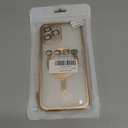 Misscase Compatible with iPhone 12 Pro Max Case MagSafe with Camera Lens Protector,Full Protection Clear Magnetic Case Compatible with MagSafe Anti-Scratch Case Cover for iPhone 12 Pro Max Gold