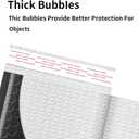 8.5 x 11 Bubble Mailers 50 Pack - Outer Size 9x12 Heavy Duty Black Padded mailer with Self Seal, Waterproof Shipping Envelopes, Bubble Wrap Protection for Ecommerce, Non See Through