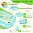 OZONOG Bento Box for Kids, Bento Lunch Box for Girls & Boys, 3-Compartment Non-BPA Lunch Container with Utensils, Microwave & Dishwasher Safe, Ideal for Meal Prep & School (green)