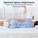 5 STARS UNITED Knee Pillow for Side Sleepers - Hip Pain Relief, Memory Foam Leg Cushion for Side Sleeping - Between Legs Pillow for Sciatica & Lower Back Pain, White