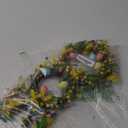 Bibelot 18 Inch Easter Wreaths Bunny Colorful Eggs Wreath for Front Door, Spring Eggs and Berries Twig Wreaths for Home Decor, Easter Wreath for Inside and Outside