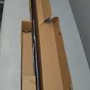 Ivilon Drapery Treatment Window Curtain Rod - Square Design 1 1/8 Rod. 72 to 144 Inch. Black