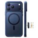 TORRAS for iPhone 17 Pro Case, Camera Control, Fit for MagSafe, MilitaryGrade Protection, Magnetic Slim Translucent AntiFingerprint Phone Case for iPhone 17 Pro 6.3", Deep Blue