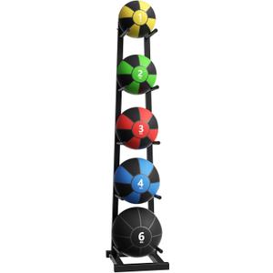 AQQHSAIN Medicine Ball Rack Adjustable Ball Tree 5-Layer Storage Exercise Holder for Strength Training