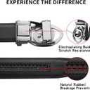 Mens Ratchet Belt Click Slide Black Leather Belt 1.38" Wide (Size 45 (Fits Pants Size 42-44))