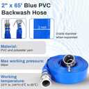 Cam and Groove 2" Suction Pump Kit - Includes 65' Blue & 20' Green PVC Hoses & Strainer & Adapter