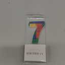 Building Block Number 0-9 Birthday Cake Candle Numeral Birthday Sparkler Candles for Building Block Cake Topper for Party Decorations Supplies(Number 7)