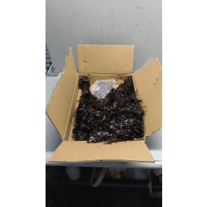 4ft Lighted Artificial Black Christmas Tree, Not Pre-lit Black Tinsel Pine Trees with Lights, Ideal for Ideal for Home, Office, and Xmas Party Dcor - Includes Stand