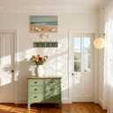 SKOLOO Creations Forest Green Solid Wood Wall Mounted Coat Rack, 5 Hooks, 16-7/8" Long - Kitchen, Mudroom, Entryway, Bathroom - Includes Mounting Hardware, Wall Coat Hanger, Towel Rack