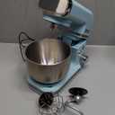 Kitchen in the box Stand Mixer,3.2Qt Small Electric Food Mixer,6 Speeds Portable Lightweight Kitchen Mixer for Daily Use with Egg Whisk,Dough Hook,Flat Beater (Blue)