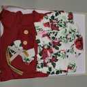 HONGTEYA Infant Baby Girl Clothes Newborn Summer Outfits Cute Romper Shorts Set Floral Girl Clothes with Headband