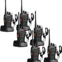 pxton Two Way Radios Long Range Walkie Talkies for Adults with Headphones,16 Channel Handheld 2 Way Radio Rechargeable with Flashlight Li-ion Battery and Charger6 Pack