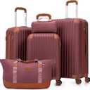 Cosbarn Luggage Sets, Lightweight Durable Hardshell, 5 piece Suitcase Sets
Suitcase set with 360° Spinner Wheels, TSA-approved Lock, Checked Family Travel, 20/24/28 Inch,duffel, toiletry bags
