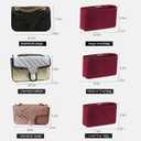 Lckaey Purse Organizer for Marmont Matelassé leather super mini bag shoulder bag-single pack with zipper 2000AClaret-L