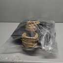 Bakepacker 60-Pack Wide Large Size Paper Bags With Handles Bulk 12.6"x4.3"x10" Black Party Kraft Shopping Bags