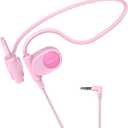 Mehomeli Kid Headphones for School, Air Conduction Open Ear Headphones, 3.5mm Jack Wired Cord, Ultra-Comfort, Ergonomic and Lightweight Design Perfect for School and Outdoor Activities-Pink