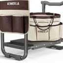 Aimerla Foldable Garden Kneeler Seat Heavy Duty [Upgraded Widened Thick Kneeling Pad] Garden Stool with Large Garden Tool Bags with Pockets - Portable Garden Bench Gardening Gifts for Parents