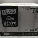 Bento Round Lunch Boxes - 24 oz, Plastic - Case of 192 - For Meal Prep, Lunches & Takeout