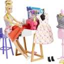 Barbie Fashion Designer Doll & 25+ Accessories, Studio Playset Includes Toy Furniture, Sewing Machine & Mannequin, Blonde Doll, Taille unique