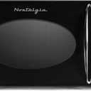 Nostalgia Modern Retro Countertop Microwave Oven - 900-Watt - 0.9 cu ft - 12 Pre-Programmed Cooking Settings - Digital Clock - Kitchen Appliances - Black