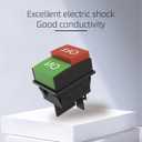 JD 2pcs 30A 125V/250V AC Large Current Rocker Switch ON/Off Switch 4Pins Toggle Switch with UL Certificate (Red green switch)